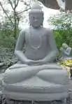 Artikelbild 2 des Artikels “Sitzender Buddha aus Flussstein in Dhyana-Stellung - Geste der Meditation, H. 190 CM “